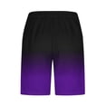 thumbnail image 3 of RKSTN Swim Shorts for Mens Gradient Print Ultra Plus Size Color Blocking Elastic Waist Drawstring Casual Versatile Beach Vacation Board Shorts with Pockets, 3 of 4