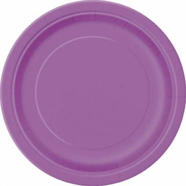 Unique Industries' Purple 9" Round Paper Plates, 20 ct