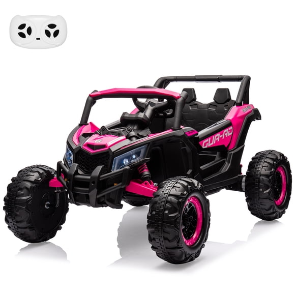 24V 2-Seater Kids Electric UTV Ride-On Car – 200W Dual Motors, Metal Frame, Off-Road Suspension, Remote Control, USB, Music, LED Lights, Ages 3-8