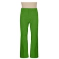 thumbnail image 4 of Xuniizn Mens Dress Pants, Solid Color Zipper Button Stretch Flared Pants with Pockets, Business Fashion Comfortable Formal Suit Trousers, 4 of 7