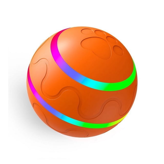 EGNMCR Shaky Ball Toy For Dogs Vibrating Dog Ball Rechargeable Automatic Moving Shaking Dog Toy Ball Interactive Rolling Dog Ball Toy With Light Dogs Ball