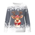 thumbnail image 4 of Chandails pour Femmes Veste de Noël pour Femmes Adolescentes Filles Manches Longues Chandails Amples Femmes Chandail à Col Rond Mignon Renne Ensemble de Tenue Confortable Femmes Chandails Graphiques de Noël, 4 of 4