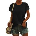 thumbnail image 3 of Hiiyo T-Shirt pour Femme à Manches Courtes, Col Rond, T-Shirt d'Été Décontracté, Tailles TG, 3 of 6