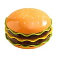 thumbnail image 1 of Plastic Dinnerware Set 7-Piece Stackable Burger Style Plates And Bowls With Lids 6.6 In Diameter Dishwasher Safe, 1 of 6