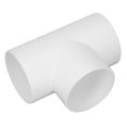 thumbnail image 4 of 3 Way Duct Connector Corrosion Resistant PVC T Shape Round Pipe Fitting 3 Holes Hose Adapter Splitter 4in, 4 of 14