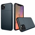 thumbnail image 1 of iPhone11 Pro Case Hybrid Rugged Hard Back Cover with ID Credit Card Slot Holder Wallet Case for Apple iPhone11 Pro - Navy, 1 of 8