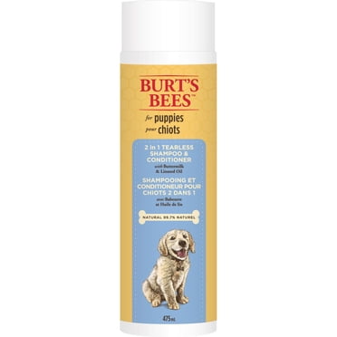 Burt's Bees 2 dans 1 Shampooing et Conditionneur Sans Larmes avec Babeurre et Huile de Lin pour Chiens et Chiots Sans Parfum