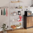thumbnail image 2 of Large Wire Shelving Unit 5-Tier Metal Storage Shelves Heavy Duty Garage Shelving Adjustable Storage Shelf Rack with Leveling Feet for Home Kitchen Garage 14"" Dx23.8 Wx60 H Chrome, 2 of 5