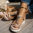 thumbnail image 3 of Mepaouo Womens Low Wedge Heels Sandals Wide Width Platform Summer Slides Non Slip Dressy Slip on Shoes, 3 of 9
