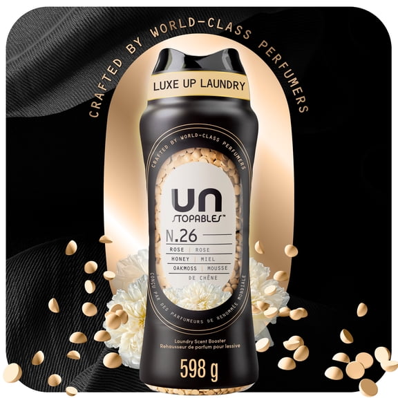 Downy Unstopables Unlimited Collection In-Wash Laundry Scent Booster Beads, No. 26, Fine Fragrance, Long-Lasting Fresh Scent Beads, 598 g