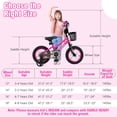 thumbnail image 3 of Costway Vélo pour Enfant 12 Pouces avec Roues Stabilisatrices, Guidon et Selle Réglables, Frein à Main, Rose, 3 of 10