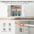 thumbnail image 4 of HOMCOM Metal Storage Cabinet with Lock, Steel Garage Cabinet, White, 4 of 10