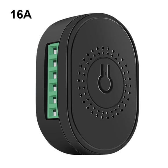 Wisewang Tuya WiFi Smart Switch Light 16A 2 Way Module DIY On Off Can Timing Control Wireless Breaker For Home Black 16A 1Set