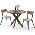 thumbnail image 2 of Costway 3 PCS Dining Table Set Modern Round Kitchen Table and Chairs Set for Dining Room, 2 of 10