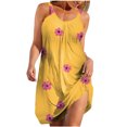 thumbnail image 2 of Ovzne Robes de Plage pour Femmes Robe d'Été Imprimée pour Femmes Robes Amples Sans Manches à Col en V Robes d'Été avec Poches Robe Grande Taille Imprimée Liquidation, 2 of 5