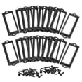thumbnail image 1 of Unique Bargains 83x30mm Drawer Tag Label Metal Label Holder File Tag Frames Black 30 Pack, 1 of 6