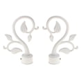 thumbnail image 3 of Langgg 2 Pcs Embouts de Tringle à Rideaux Tête de Tringle pour Tringle de Fenêtre Embouts de Tringle Tête de Tringle pour Tige de Ø 28 mm Feuille#Blanc, 3 of 9