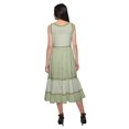 thumbnail image 3 of Moomaya Robe Longue en Coton Imprimé pour Femmes Sans Manches à Volants Tunique d'Été Décontractée, 3 of 6