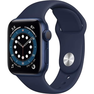 Rénovés Apple montre Series 6 Aluminium 40mm A2291 (GPS Uniquement, Sans Cellulaire) Bleu (Grade B)