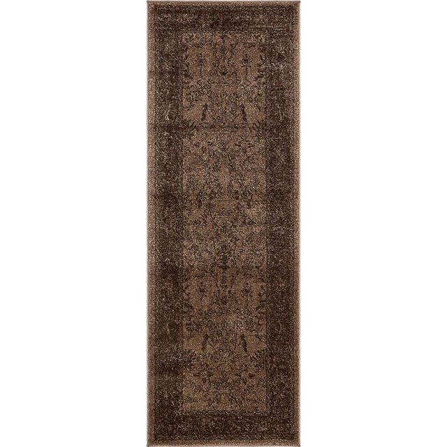 Unique Loom Tapis Botanique la Jolla 2' 2 x 6' Runner Brun Clair/brun Foncé