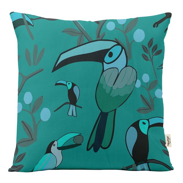 VargottamSquare Pillow Cover - Decorative Pillow Covers16x16 Inches,PrintedTeal BlueThemePillowcase, DecorativeSquareCushionCovers