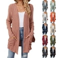 thumbnail image 4 of Gubotare Cardigans pour Femmes Légers à devant Ouvert Cardigans Décontractés Amples Chandail d'Automne 2025 avec Poches (Rose,P), 4 of 8