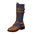 thumbnail image 2 of Styesk Bottes pour Femmes Bottes Mi-Mollet pour Femmes Talon Épais Bout Rond Bottines Bottes de Travail pour Femmes, 2 of 9