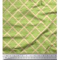 thumbnail image 1 of Soimoi polyester Crepe Fabric Leaves,Floral & Check Geometric Print Fabric by the Yard 52 Inch Wide, 1 of 1