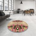 thumbnail image 4 of Ahgly Company Tapis d'Intérieur Lavables en Machine Carrés Transitionnels Rouge Châtaignier, 7' Carré, 4 of 7