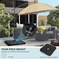 thumbnail image 4 of Outsunny Base de Parasol 4 Pcs avec Verrouillage en U, Remplie d'Eau Ou de Sable, 4 of 10