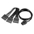 thumbnail image 1 of Unique Bargains Réceptacle d'Alimentation 6 Broches vers 3 SATa Adaptateur en Y Câble Disque Dur, 1 of 1