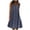Dark Gray, variant on Womens Summer Print Dress Short Sleeve Crew-Neck Loose Dress Beach Dress Sun Dress Ruffled Flowy Midi Dress