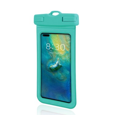 Waterproof Phone Pouch Swimming Dry Bag Neck Strap with Lanyard Portable Water Sports Protector Climbing Universal Cellphone Case Blue