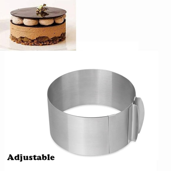 cpengpj Stainless Steel Round Cake Mold 6 Inch Baking Ring Food Grade for Desserts Tarts Flan Professional