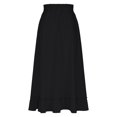thumbnail image 5 of Bovxnpu Plus Size Skirts For Women, Womens Summer Midi Skirts Ruffle Flowy A-Line Long Skirt with Pockets, Womens Elastic Waist Drawstring Pleated Mid Skirt XL, 5 of 5
