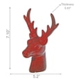 thumbnail image 3 of Tête De Renne En Porcelaine (Rouge), 3 of 3