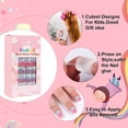 thumbnail image 2 of Ongles Postiches pour Enfants 120 Pcs Pré-Colle Couverture Complète Ensembles d'Ongles Postiches, 2 of 8