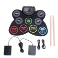 thumbnail image 2 of Electric Drum Practice Pad, Electronic Drum Pad Set Rechargeable  for Home, 2 of 7