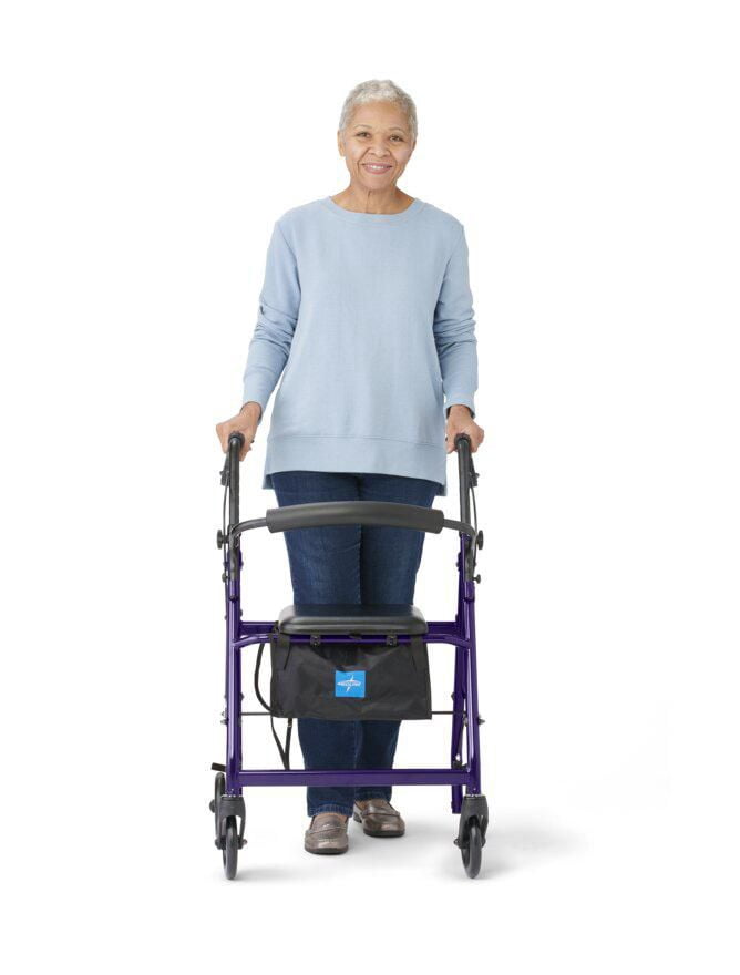 Medline Basic Rollator with 6" wheels, Purple