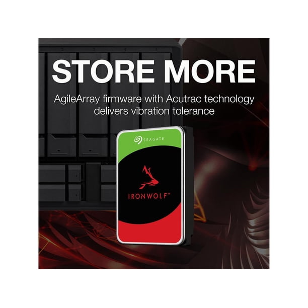 Seagate IronWolf ST8000VN004 - Hard drive - 8 TB - internal - 3.5 Seagate IronWolf ST8000VN004 - Hard drive - 8 TB - internal - 3.5