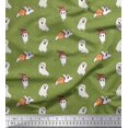 thumbnail image 1 of Soimoi Moss Georgette Fabric Ghost Halloween Print Sewing Fabric Yard 42 Inch Wide, 1 of 3