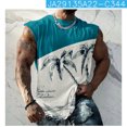 thumbnail image 3 of Débardeur pour Homme Homme Décontracté Mode Imprimé Chandail à Enfiler Col Rond Débardeurs de Sport Gilet, 3 of 7