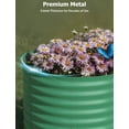 thumbnail image 2 of BeesClover Oval Raised Garden Bed - Galvanized Steel Planter with Open-Bottom for Vegetables and Trees, 2 of 8