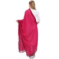 thumbnail image 3 of Phagun Foulard de Cou en Coton Dupatta Indienne Chunni Longue Étole Foulard à Franges - Magenta, 3 of 5
