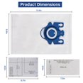 thumbnail image 3 of HLONK 14 Packs Vacuum Cleaner Bags Replacement  Compatible with Miele GN Classic C1  Complete C1  C2  C3 Series, 3 of 10