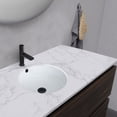 thumbnail image 1 of Stylish Undermount 16" White Porcelain Round Bathroom Sink with 2 Overflow Rings P-207, 1 of 12