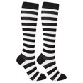 thumbnail image 3 of Bas de Compression 20-30 mmHg Longueur Genou Sport Bas de Compression Sport Bas Genou pour Unisexe Bas de Compression Course Cyclisme, Noir Blanc, P/M, 3 of 8