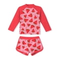 thumbnail image 3 of Kid Girl Rash Guard Swimming Bathing Suit Cute Sun Protection Long Sleeve Girls Bathing Suit Size 12-13 Years, 3 of 3
