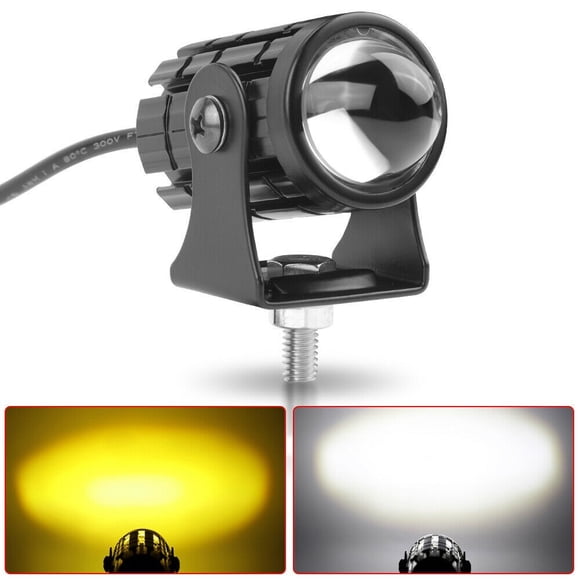 1X Phare de Moto à DEL Antibuée Lampe de Poche de Conduite Jaune Blanc Tout-Terrain VTT