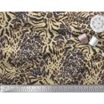 thumbnail image 2 of Soimoi Polyester Crepe Fabric Leopard & Tiger Animal Skin Print Fabric by The Yard 42 Inch Wide, 2 of 3